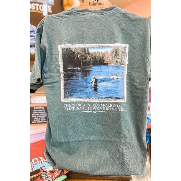 NWT Live Oak Brand Off The Map Fishing Sports Tee Funny Graphic - Picture 1 of 2